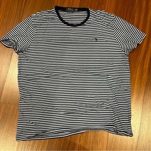 Ralph Lauren Mens Blue Striped T-shirt Size XXL